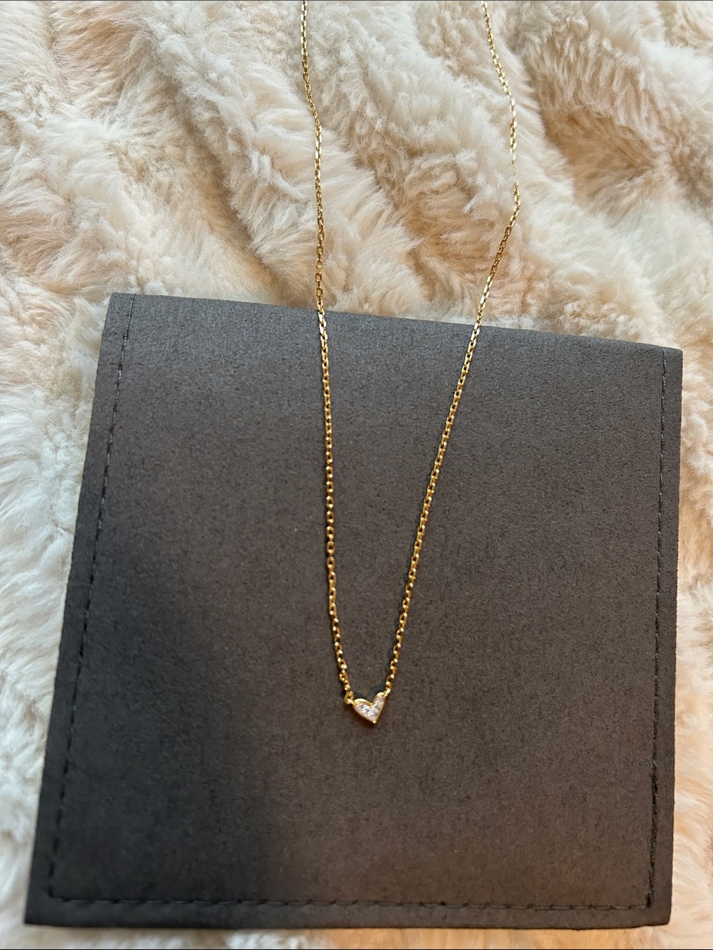 Kendra Scott Tiny Ari Heart 18k gold vermeil diamond Necklace